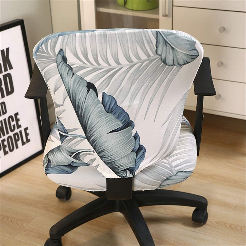 Jinzio Computer Office Chair Cover - Split Protective & Stretchable Cloth Polyester Universal Desk Task Chair Chair Covers Stretch Rotating Chair Slipcover, Strong Blue - Image 4